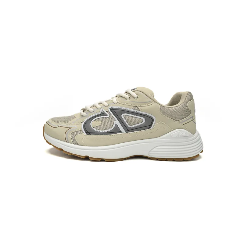 Replica Dior Light Grey B30 Sneakers Cream ,3SN279ZND-H161