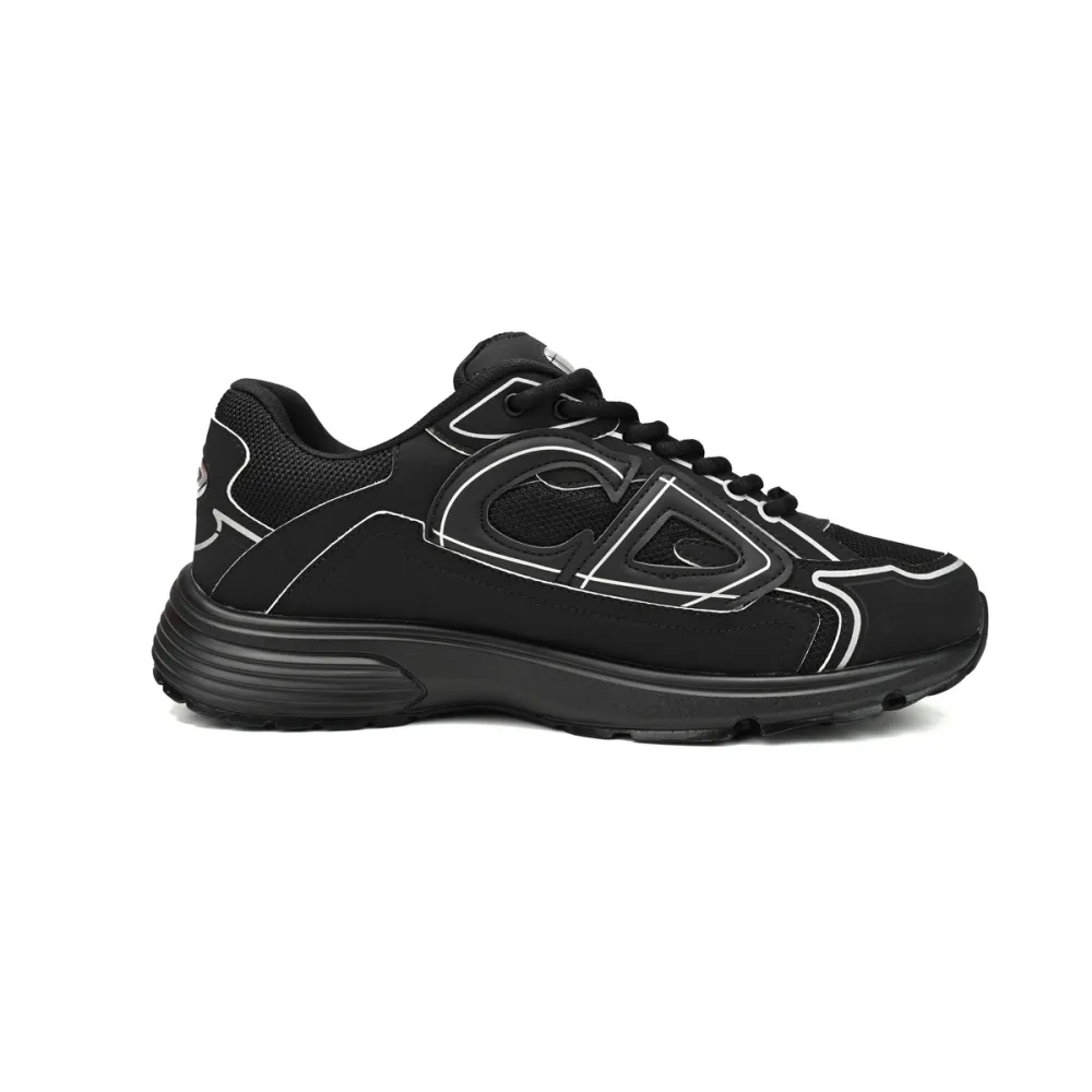 Replica Dior Light Grey B30 Sneakers Black ,3SN279ZND-H900