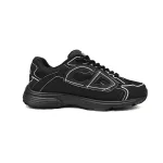 Replica Dior Light Grey B30 Sneakers Black ,3SN279ZND-H900