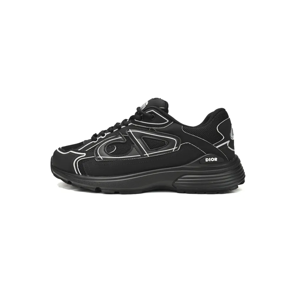 Replica Dior Light Grey B30 Sneakers Black ,3SN279ZND-H900