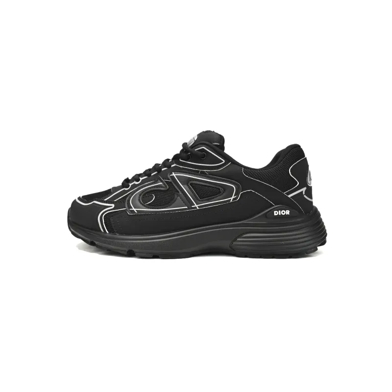 Replica Dior Light Grey B30 Sneakers Black ,3SN279ZND-H900