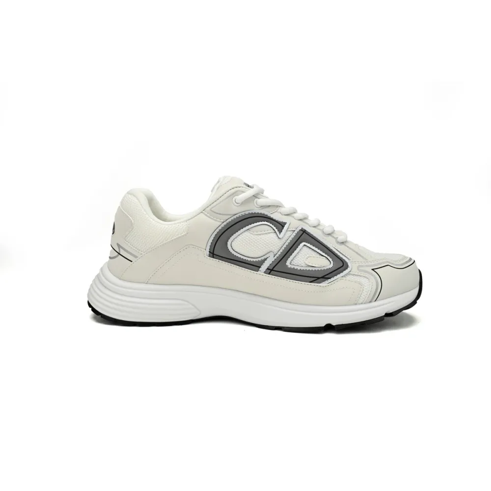 Replica Dior Light Grey B30 Sneakers White ,3SN279ZND-H000