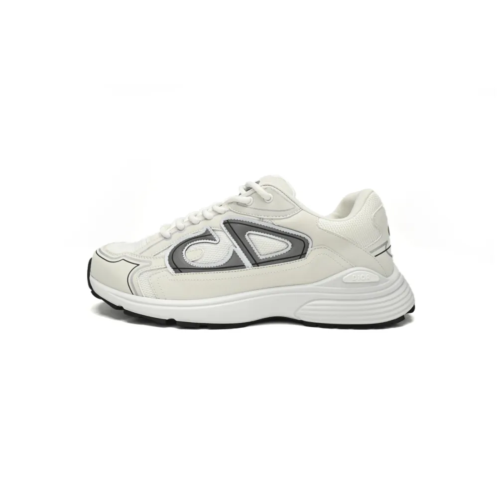 Replica Dior Light Grey B30 Sneakers White ,3SN279ZND-H000