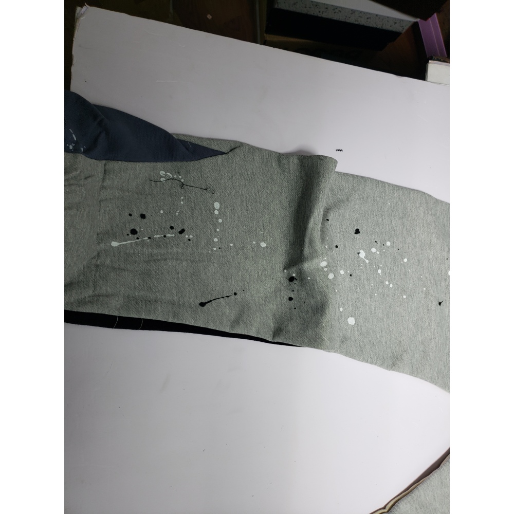 Gallery Dept. Painted Flare Sweat Pants Heather Grey Damaged Cotton 