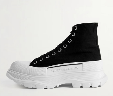 PKGoden Alexander McQueenTread SlickExaggerated-Sole Canvas Boots 