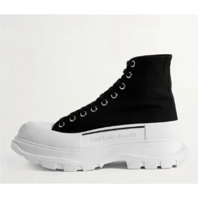 Replica Alexander McQueenTread SlickExaggerated-Sole Canvas Boots  01