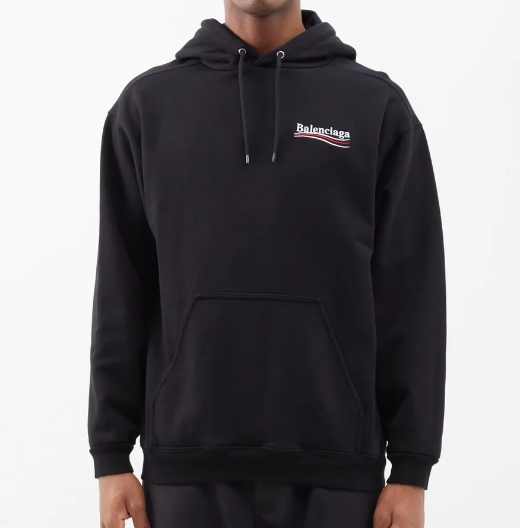 Balenciaga Logo-print cotton-jersey hoodie