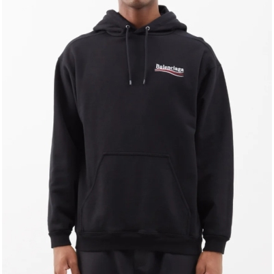 Balenciaga LGETo-print cotton-jersey hoodie 01