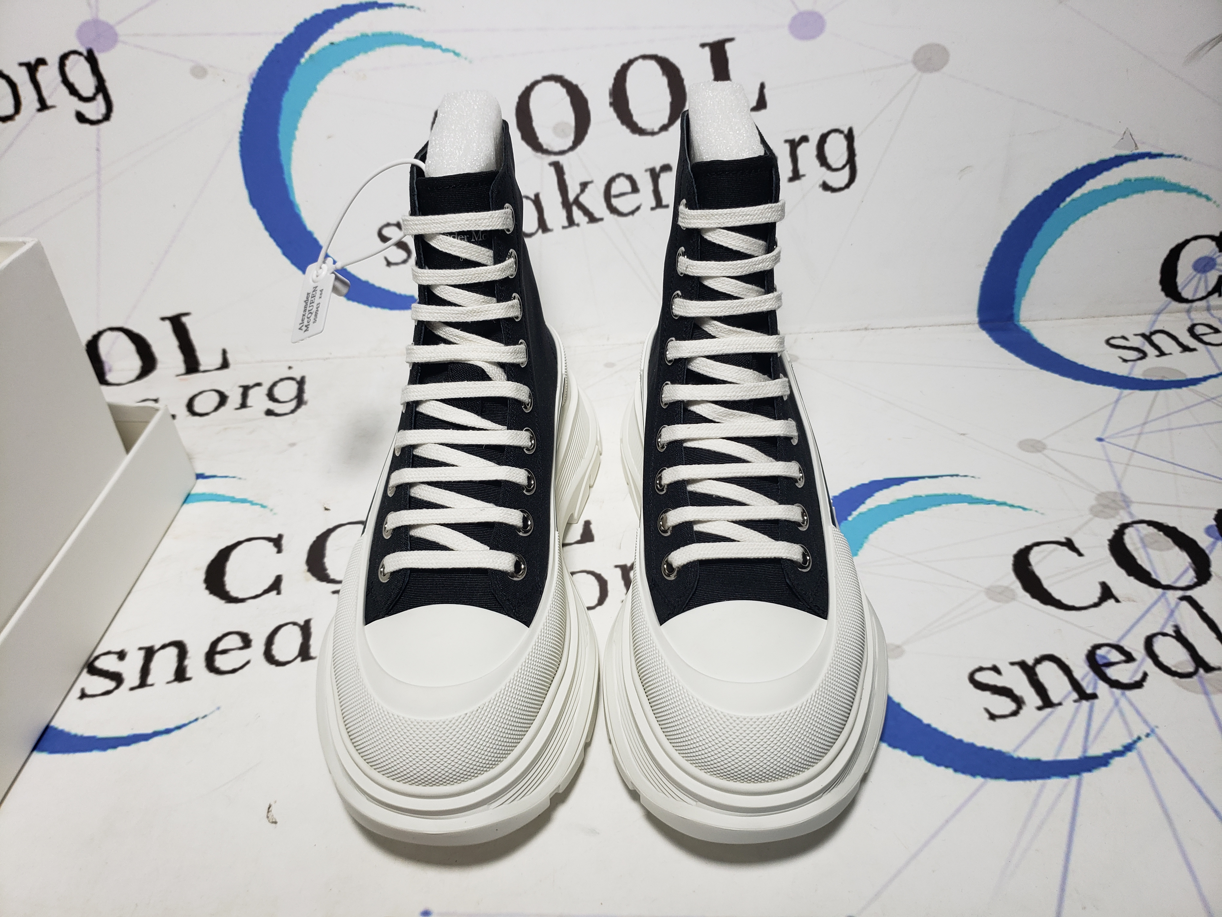 PKGoden Alexander McQueenTread SlickExaggerated-Sole Canvas Boots 