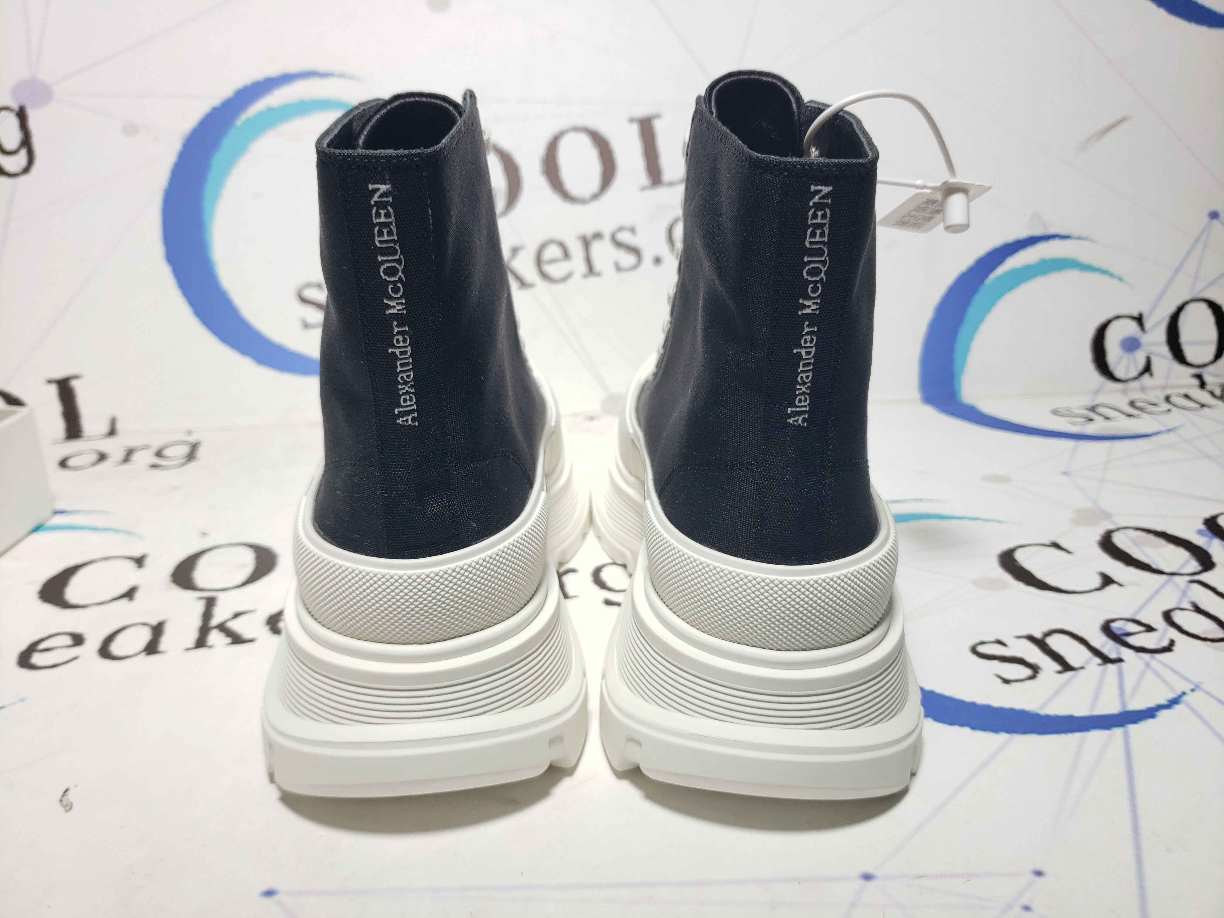 PKGoden Alexander McQueenTread SlickExaggerated-Sole Canvas Boots 