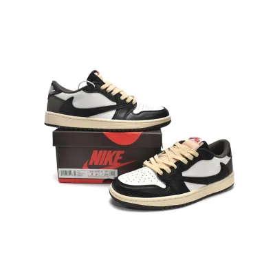 Replica Air Jordan 1 Low Travis Scott x Dark Mocha ,CQ4277-105 01