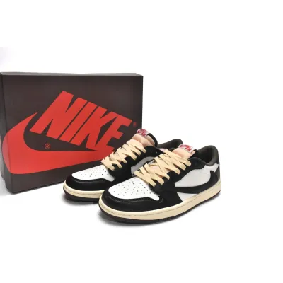 Replica Air Jordan 1 Low Travis Scott x Dark Mocha ,CQ4277-105 02