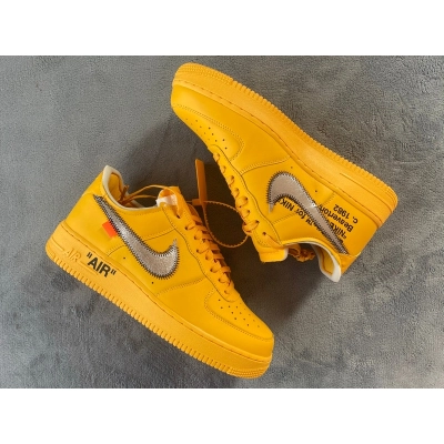 Replica Air Force 1 Low OFF-WHITE University Gold Metallic Silver,DD1876-700 02