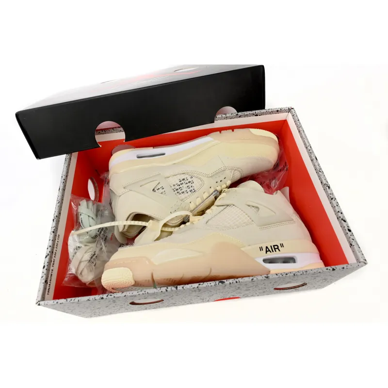 Replica Air Jordan 4 Retro Off-White Sail, CV9388-100