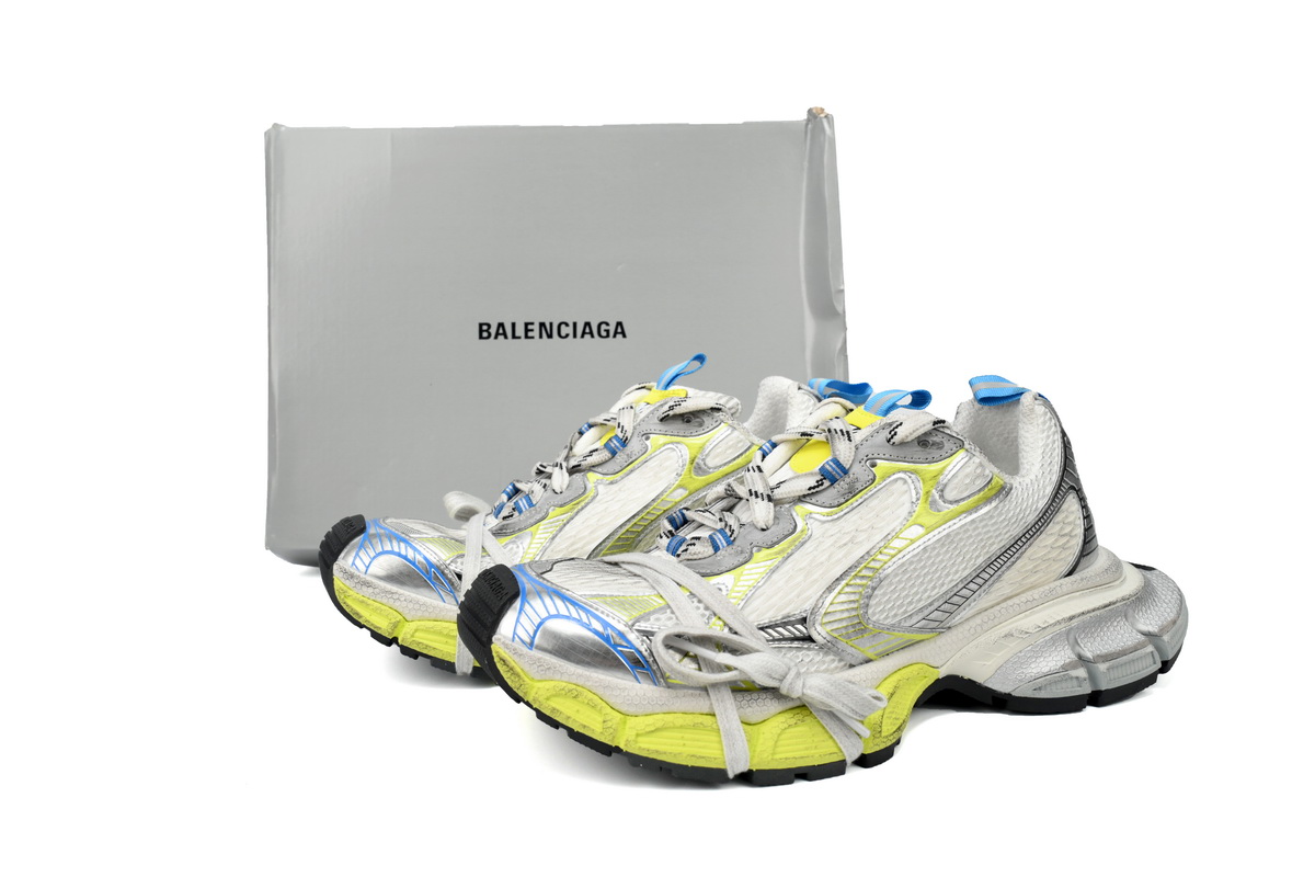 PKGoden Balenciaga Luminous Blue White Fluorescent Yellow 734731 W3XLG 9074 