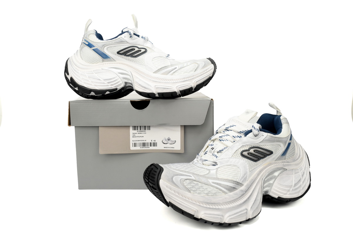 PKGoden Balenciaga White Gray Black White, Black, and Blue 784342 W2MV2 1219 