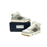 PKGoden Dior B27 Printed Board Shoes High White Grey
