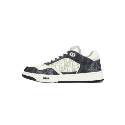 Replica Dior B27 Printed Board Shoes Low Denim Blue 01