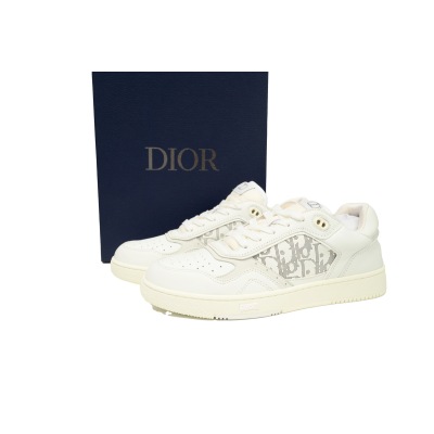 PKGoden Dior B27 Printed Board Shoes Low Grey White 02