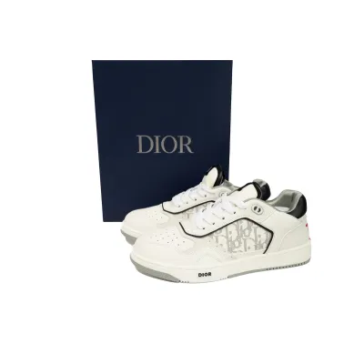 Replica Dior B27 Printed Board Shoes Low White Grey 02