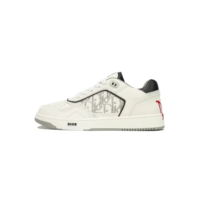 Replica Dior B27 Printed Board Shoes Low White Grey 01