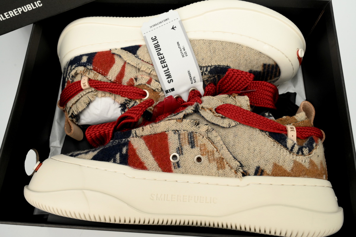 Smilerepublic Canvas Brown Tan Jianci Replaceable open mouth low cut canvas shoes