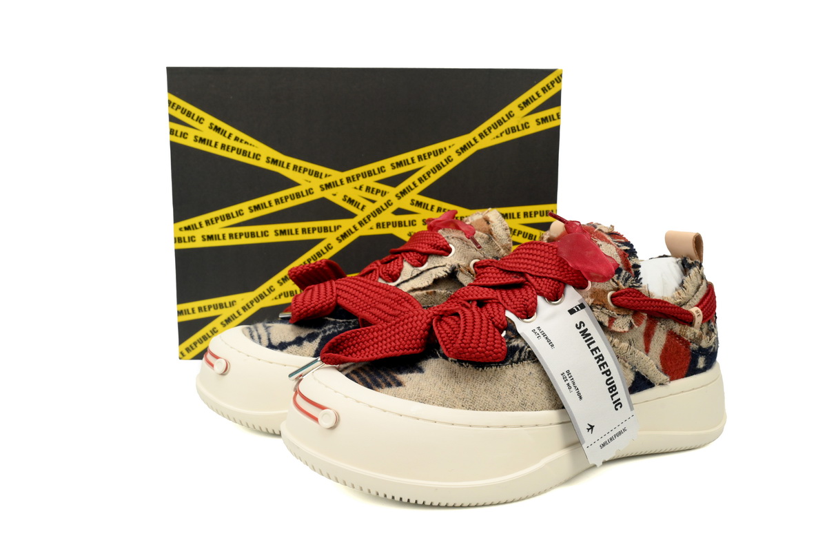 Smilerepublic Canvas Brown Tan Jianci Replaceable open mouth low cut canvas shoes