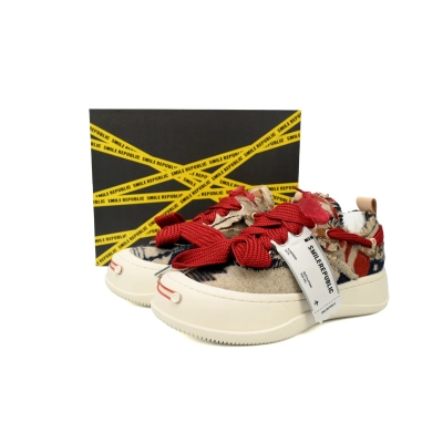 Smilerepublic Canvas Brown Tan Jianci Replaceable open mouth low cut canvas shoes 02