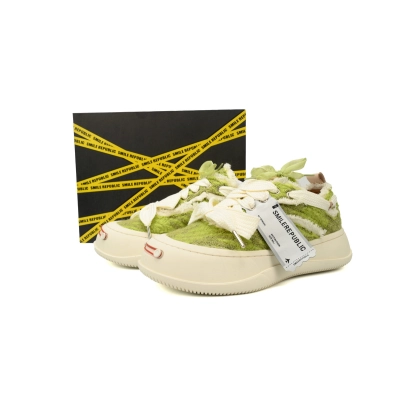 Smilerepublic Coarse green sandalwood Jian Ci replaceable low cut canvas shoes with open mouth smile 02