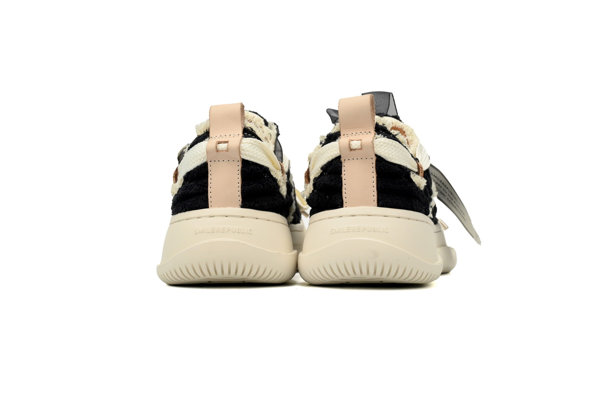 Smilerepublic Coarse woolen black Tan Jianci Corduroy replaceable open cut low cut canvas shoes