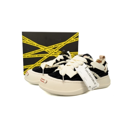 Smilerepublic Coarse woolen black Tan Jianci Corduroy replaceable open cut low cut canvas shoes 02