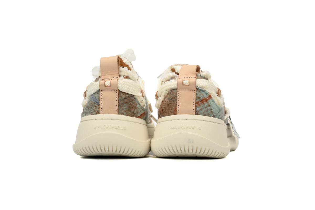 Smilerepublic Gradient woolen fabric Tan Jianci can replace open mouth low cut canvas shoes