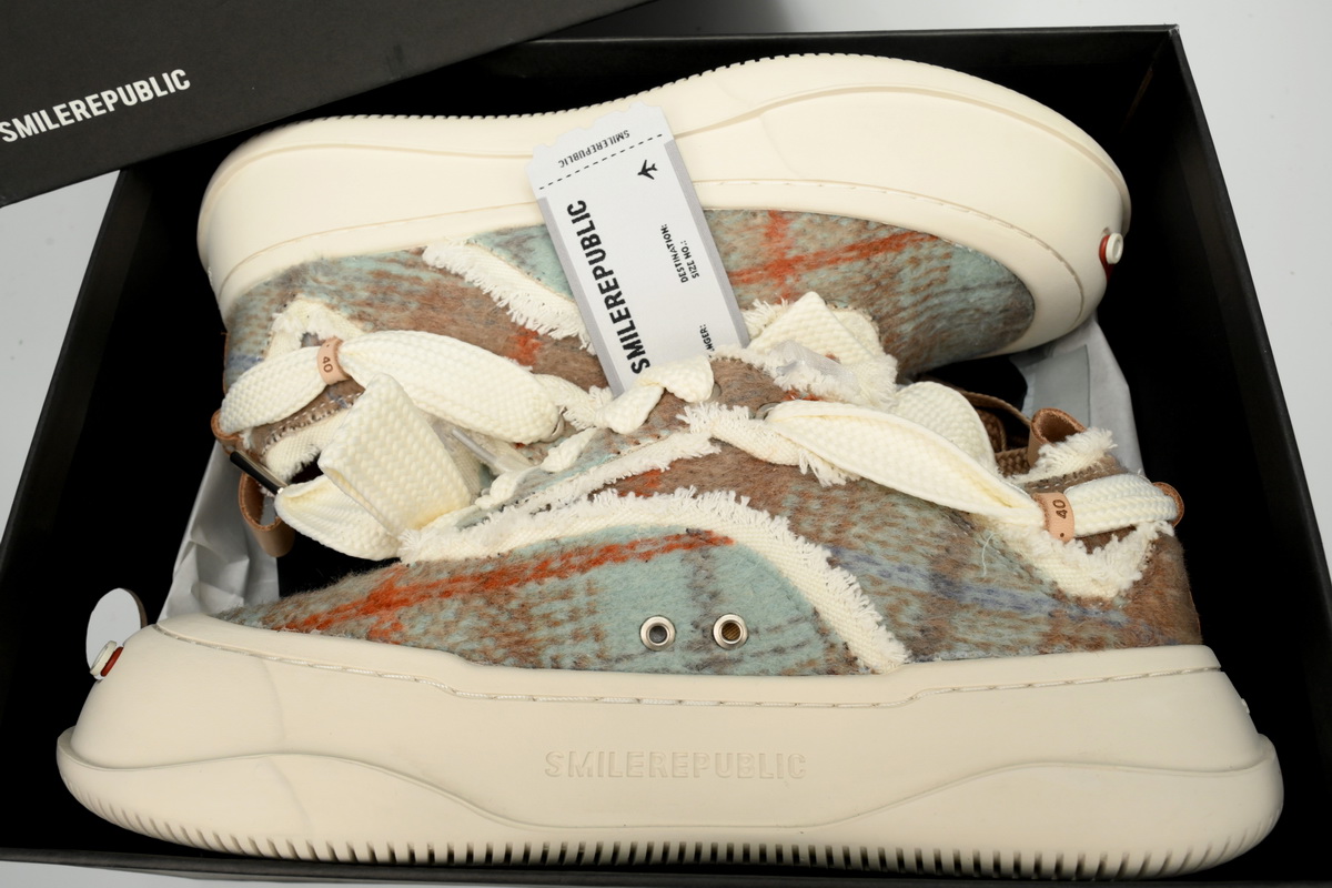 Smilerepublic Gradient woolen fabric Tan Jianci can replace open mouth low cut canvas shoes