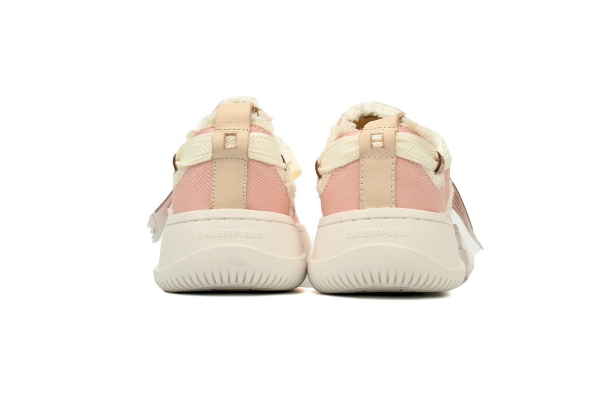 Smilerepublic Pink canvas Tan Jianci can replace open mouth low cut canvas shoes