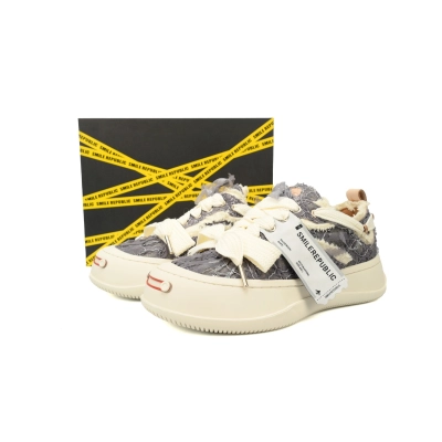 Smilerepublic Silver Frost Rose Tan Jianci Replaceable open mouthed thick soled low cut canvas shoes 02