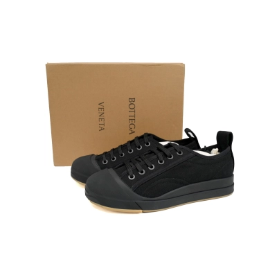 PKGoden Bottega Veneta lace up round toe fashionable sneakers Black 02