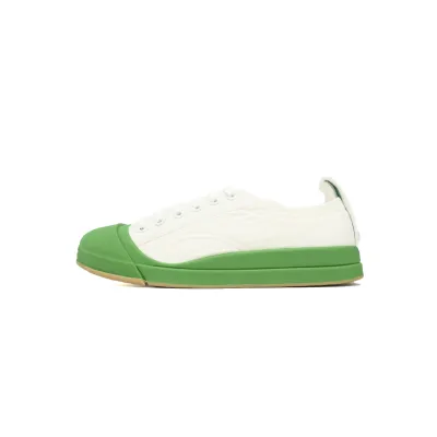 Replica Bottega Veneta lace up round toe fashionable sneakers Green 01