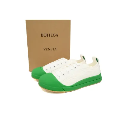 Replica Bottega Veneta lace up round toe fashionable sneakers Green 02