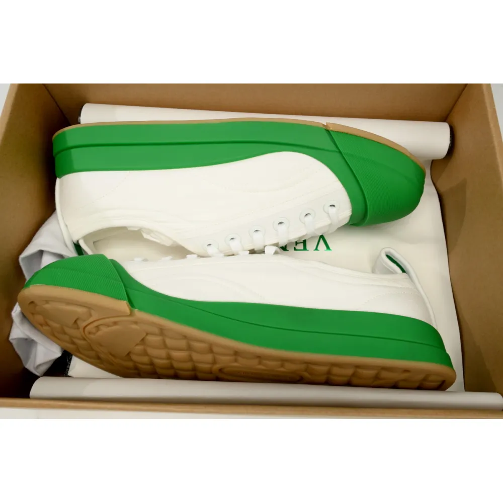 Replica Bottega Veneta lace up round toe fashionable sneakers Green