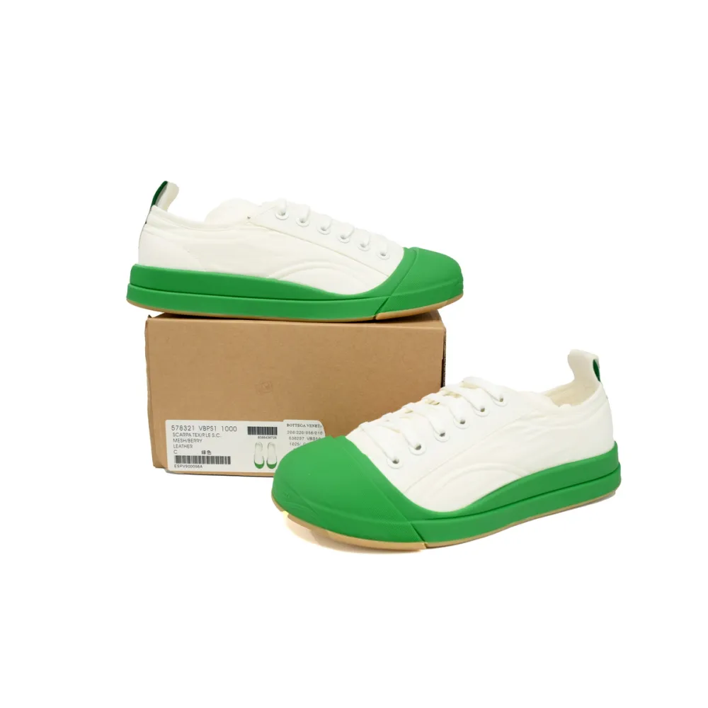 Replica Bottega Veneta lace up round toe fashionable sneakers Green