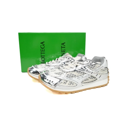 Flash sale| PKGoden Bottega Veneta Orbit low cut casual running shoes Silver 02