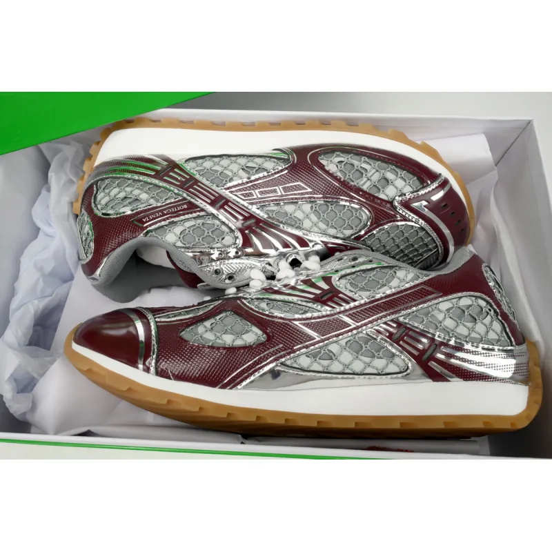 PKGoden Bottega Veneta Orbit low cut casual running shoes Wine Red