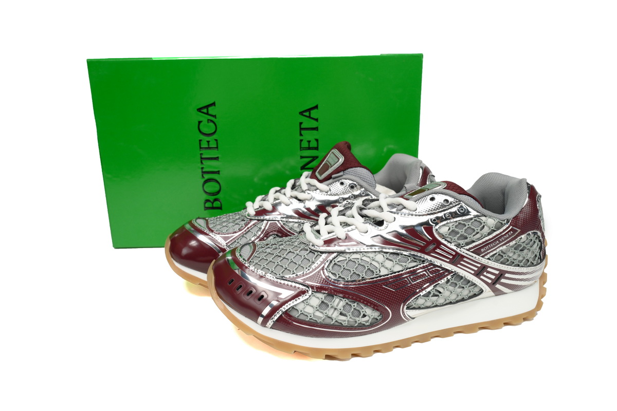 LJR Bottega Veneta Orbit low cut casual running shoes Wine Red