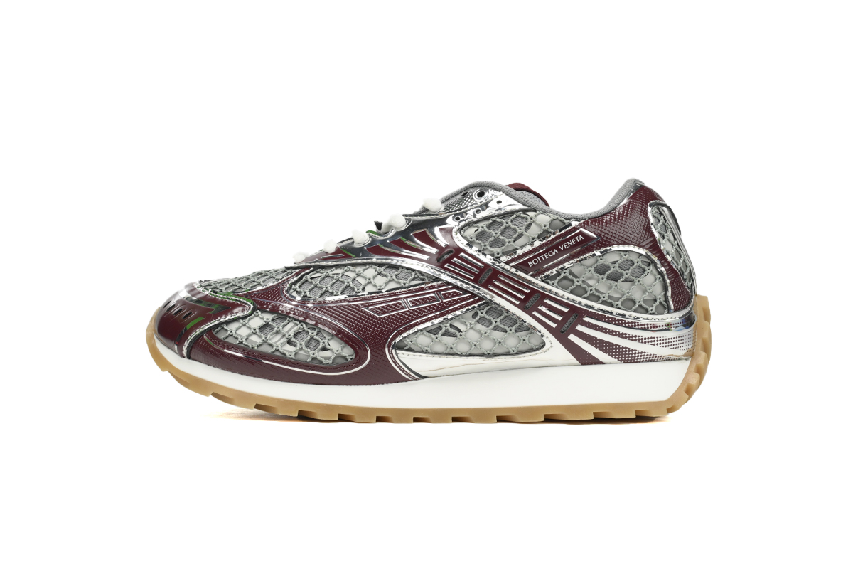 LJR Bottega Veneta Orbit low cut casual running shoes Wine Red