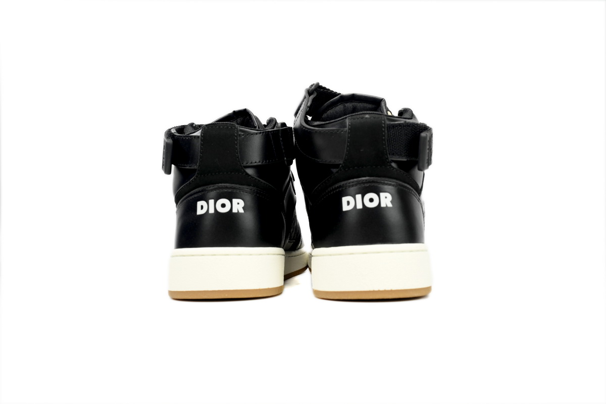 PKGoden Dior B27 Printed Board Shoes High Black 
