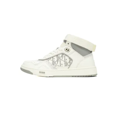 Replica Dior B27 Printed Board Shoes High White  01