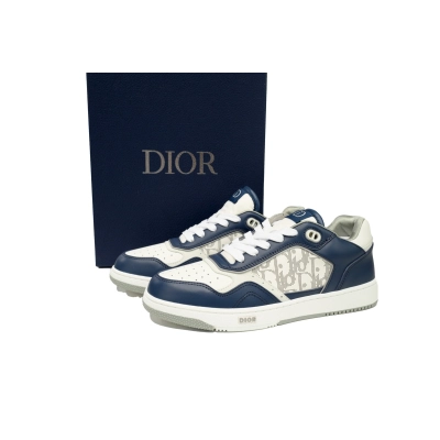 PKGoden Dior B27 Printed Board Shoes Low Purplish Blue 02