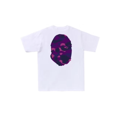 BAPE Color Camo Big Ape Head Tee White/Purple 02