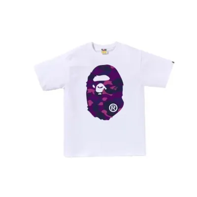 BAPE Color Camo Big Ape Head Tee White/Purple 01
