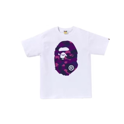 BAPE Color Camo Big Ape Head Tee White/Purple 01